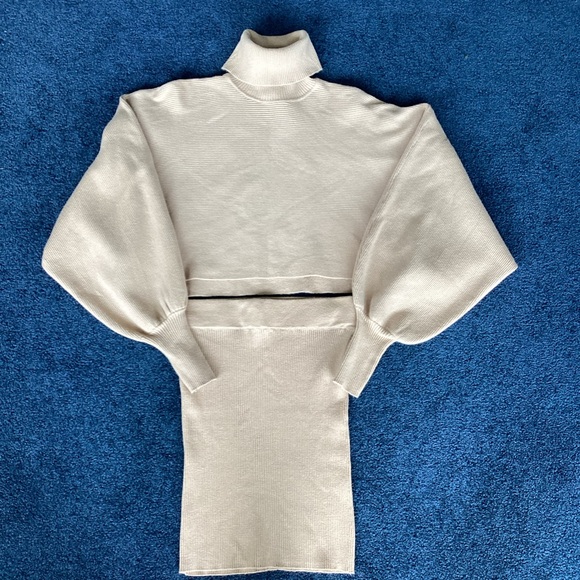 Forever 21 Beige 2-piece Cropped Turtleneck and Mini Skirt Set - Picture 2 of 10